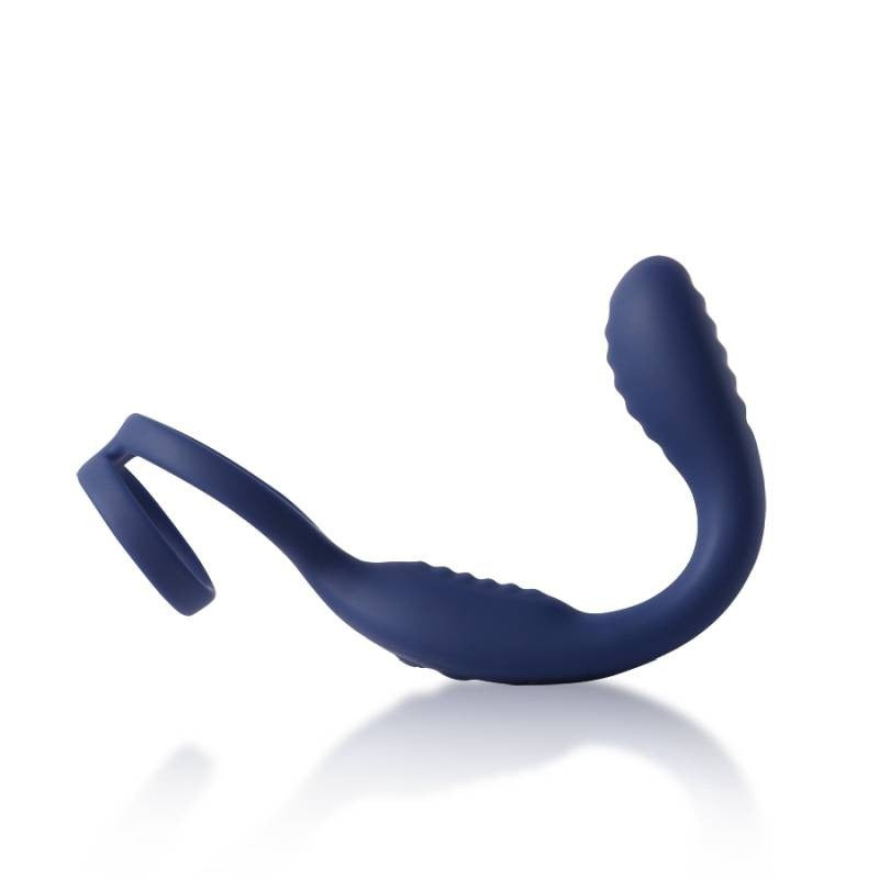 VibraDuo Anal Probe and Perineum Stim with Cockring - Butt Plugs