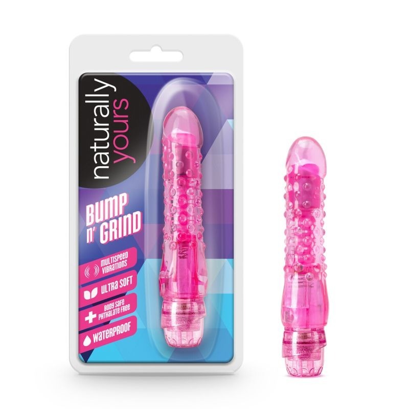 Naturally Yours Bump n Grind Vibrating Dildo Pink - Vibrating Dildos