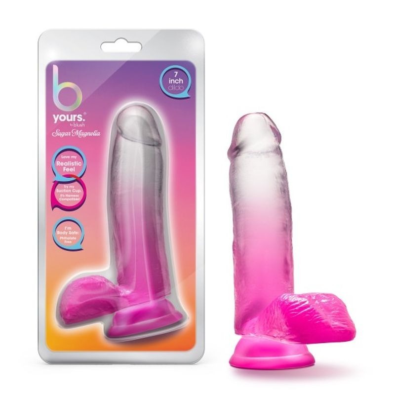 B Yours Sugar Magnolia Dildo Fuchsia by Blush Novelties - Realistic Dildos