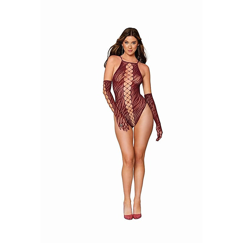 Dreamgirl Teddy w/ Gloves by Dream Girl Lingerie - Teddies and Bodysuits