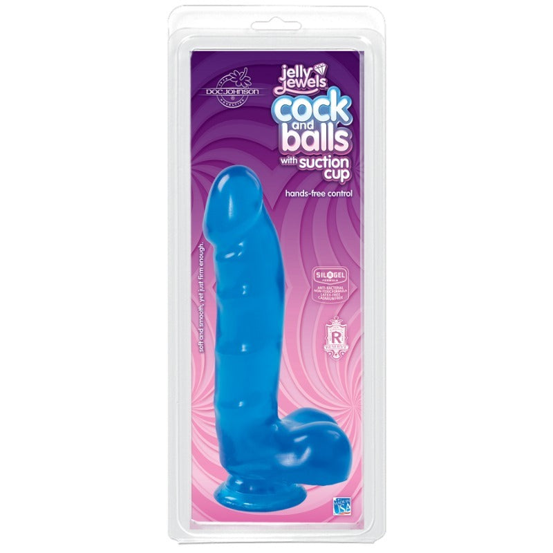 Cock And Balls With Suction Cup Sapphire by Doc Johnson - Realistic Dildos