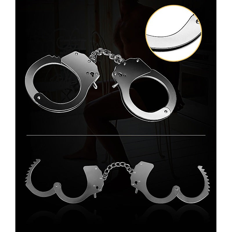Fetish Pleasure Metal Hand Cuffs by Lovetoy - Cuffs And Restraints