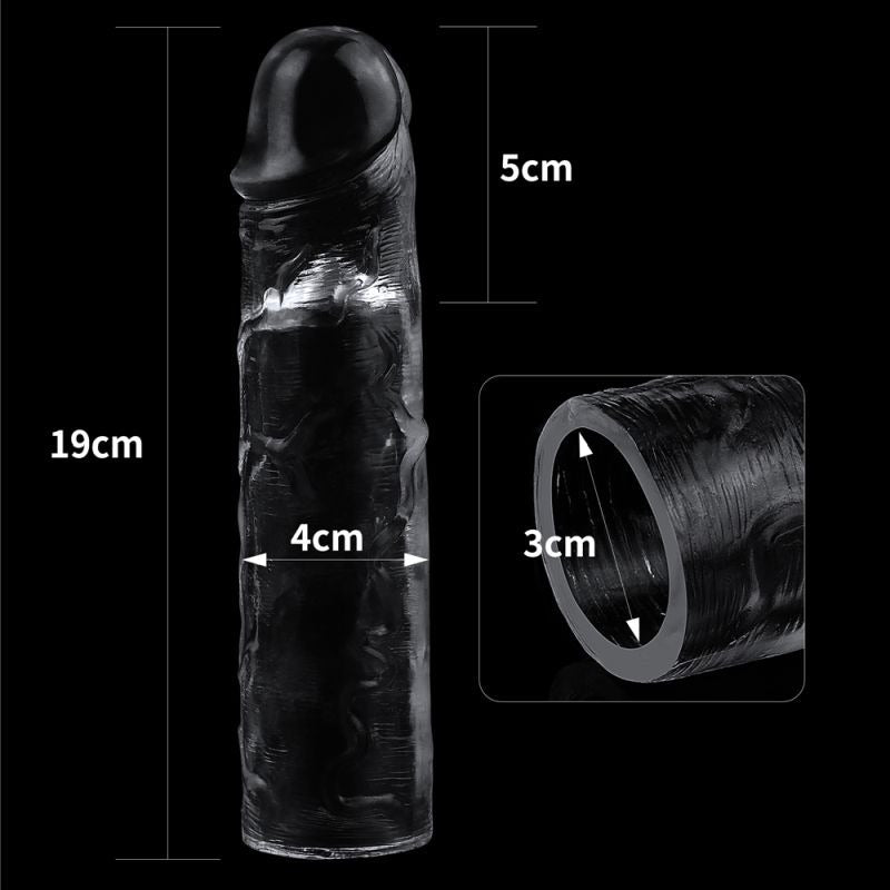 Clear Penis Extender Sleeve Plus by Lovetoy - Penis Sleeves and Extenders