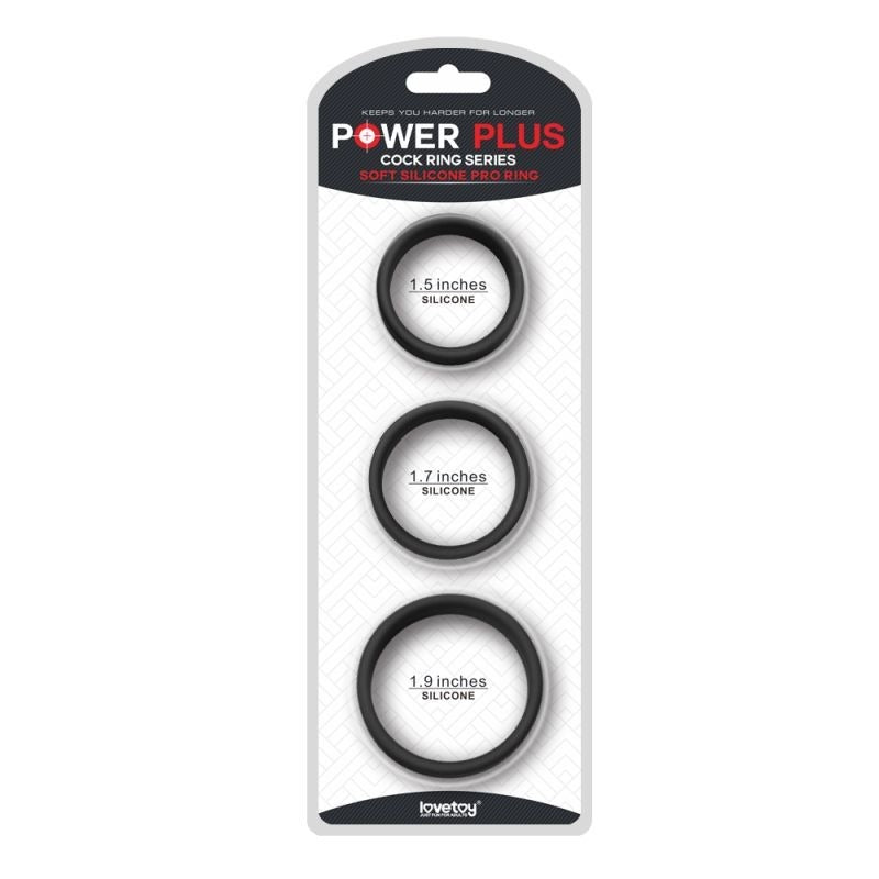 Silicone Pro Cock Ring Set by Lovetoy - Cock Ring Sets