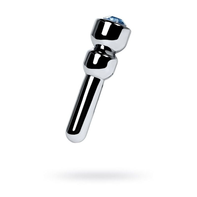 Metal Urethral Plug w/ Sapphire Rhinestone by ToyFa - Urethral Sounds