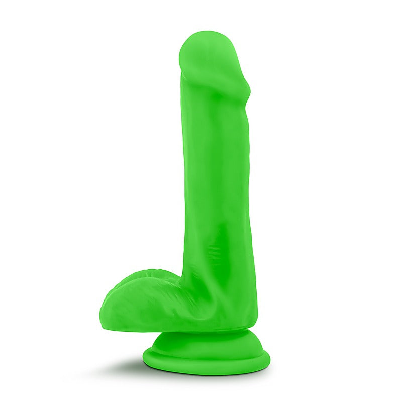 Neo Dual Density Cock With Balls Neon Green - Realistic Dildos