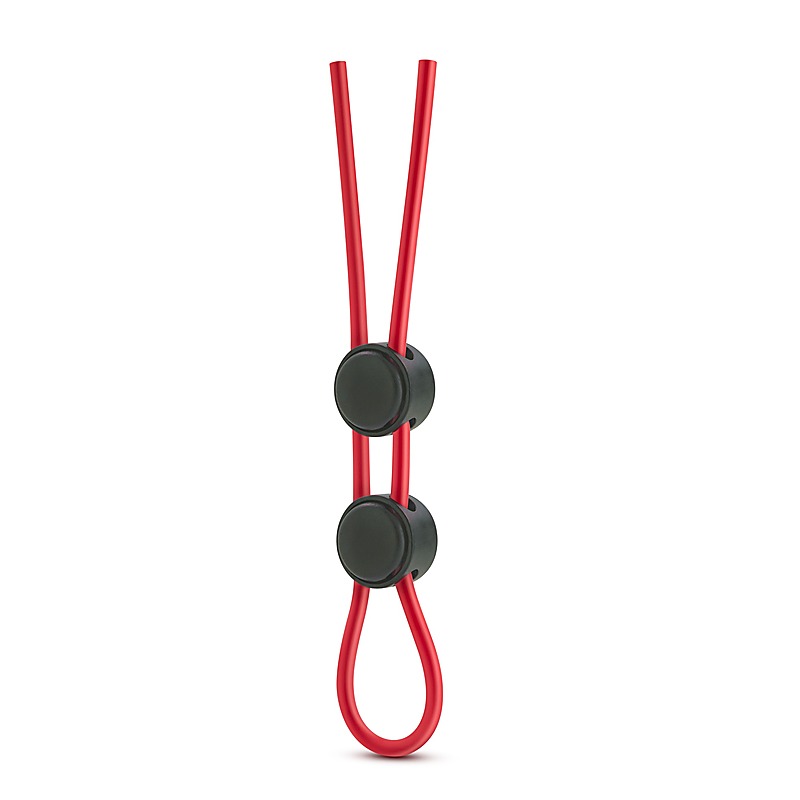 Stay Hard Silicone Double Loop Cock Ring Red - Cock Rings