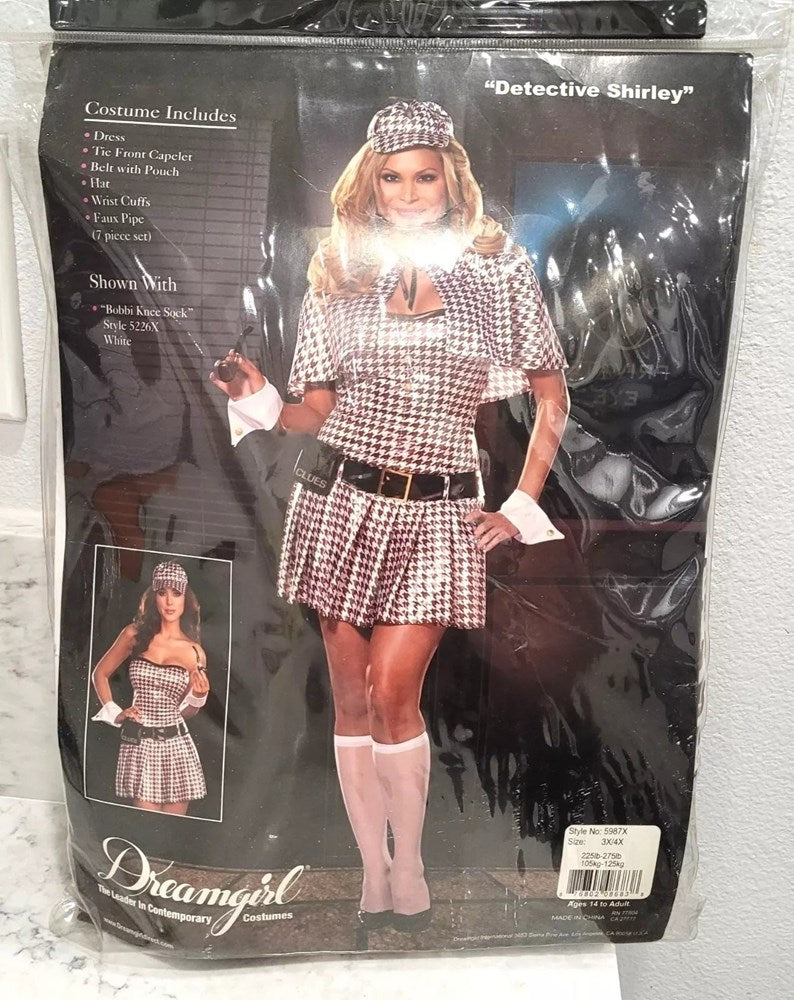 Dream Girl Halloween Detective Shirley Sexy Costume Medium - Fancy Dress Ups