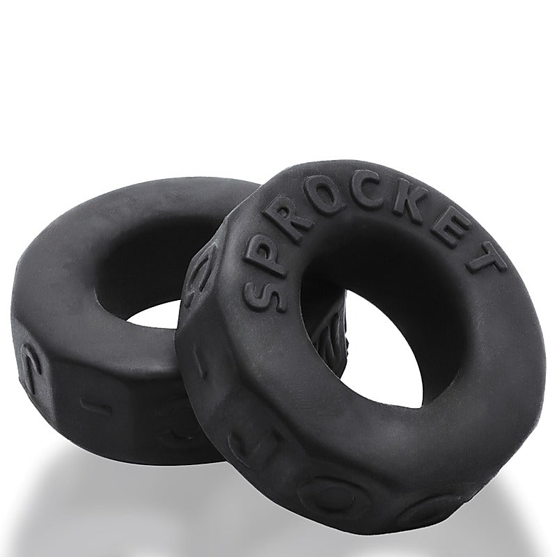 Sprocket Comfort No-Roll Cock Ring Night by OxBalls - Stretchy Cock Rings