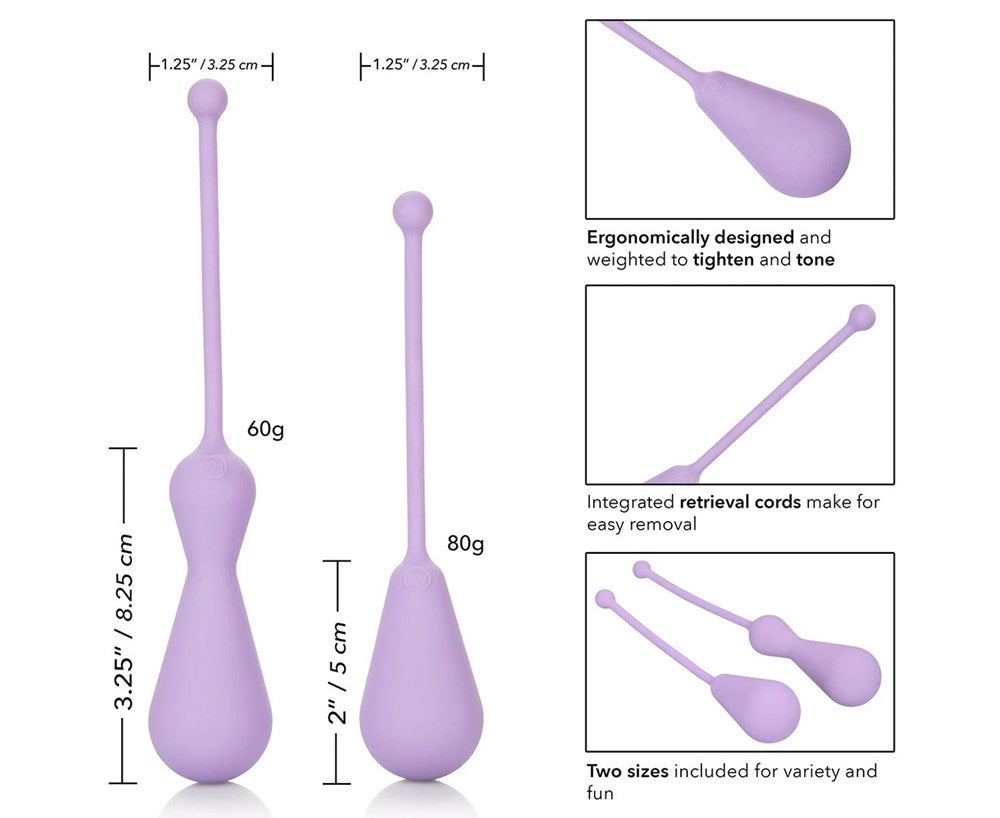 Dr Laura Berman Silicone Weighted Kegel Exercisers Set - Love Eggs and Kegel Exercisers