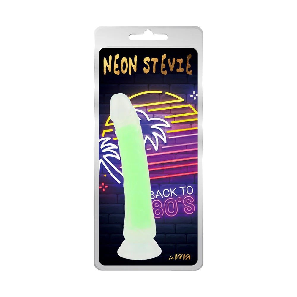 Neon Stevie 8.4 Inches Suction Realistic Silicone Dildo Plus Free Clean Vibe - Realistic Dildos