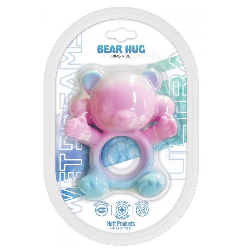 Wet Dreams Ultra 20 Mode USB Silicone Bear Hug Cock Ring - Vibrating Cock Rings