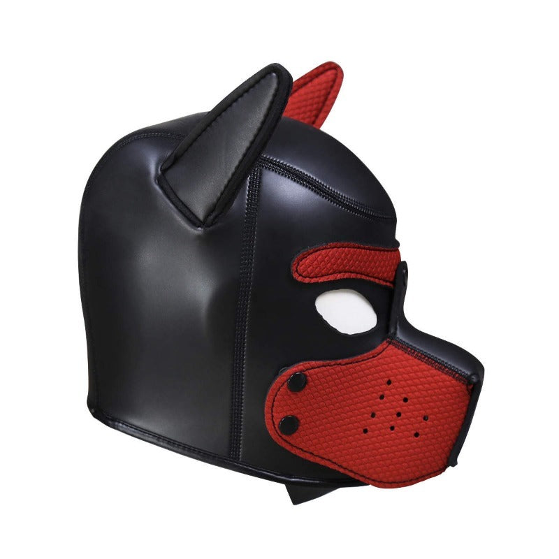 Puppy Play Mask Red by Doc Johnson - Bondage Hoods