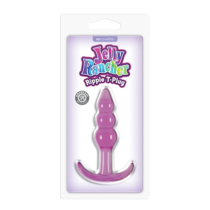 NS Novelties Jelly Rancher Ripple T Shape Butt Plug - Butt Plugs