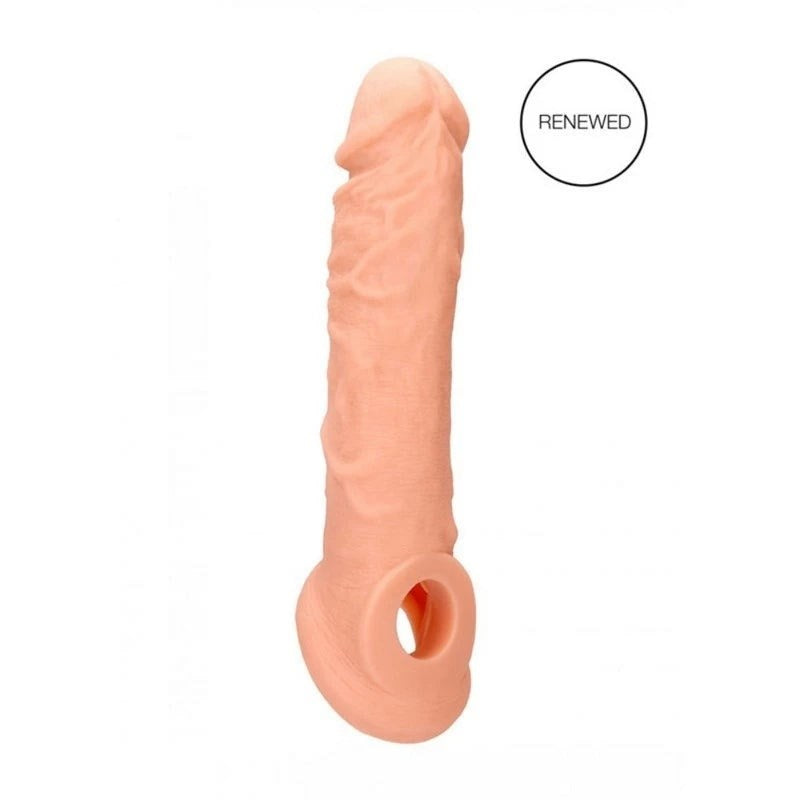 REALROCK 8'' Realistic Penis Extender with Ring - Penis Sleeves and Extenders