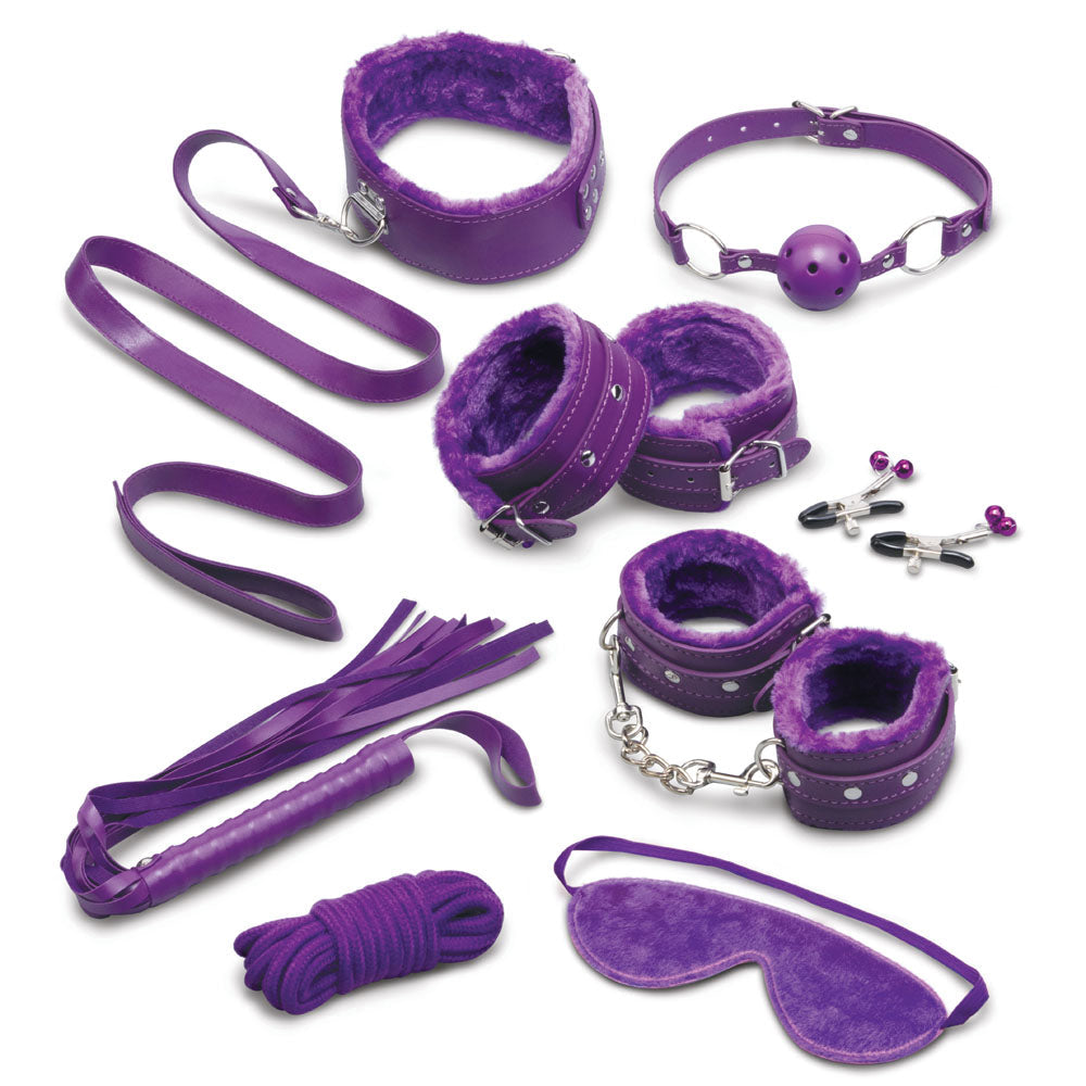 WhipSmart Fuzzy Everything You Need 12 Piece Bondage Kit - Bondage Kits