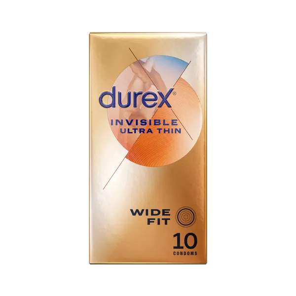 Durex Invisible Wide Fit Condoms 10 Pack - Condoms