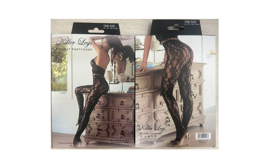 Yelete Chestnut Cheetah Womens Fishnet Tights - Fishnet and Thigh Highs