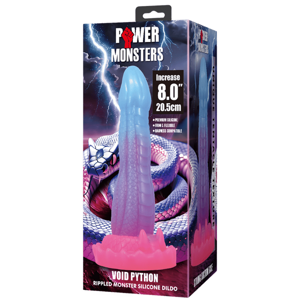 Baile Void Python Rippled Monster 8 Inch Silicone Dong - Realistic Dildos