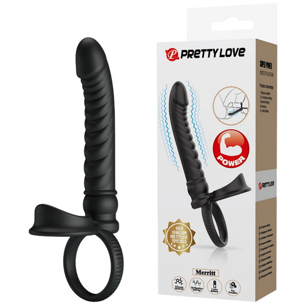 Baile Merritt Vibrating Cockring with Anal Probe - Vibrating Cock Rings