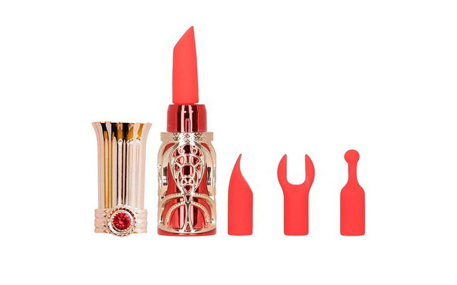BMS Factory Ruby Kiss 4 In 1 Lipstick Vibrator - Bullet Vibrators