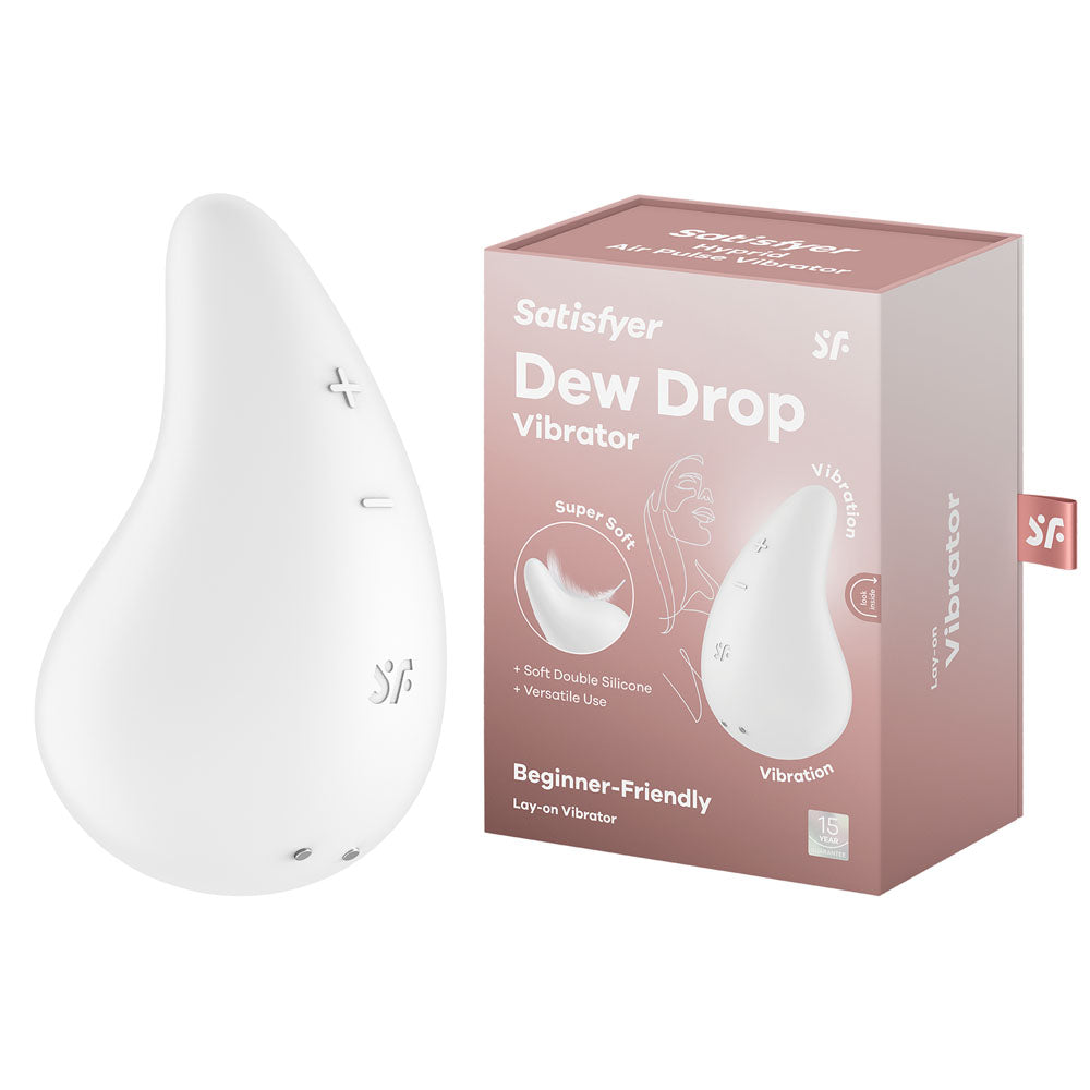 Satisfyer Dew Drop Lay-on Clitoral Vibrator - - Clit Ticklers and Pulsators