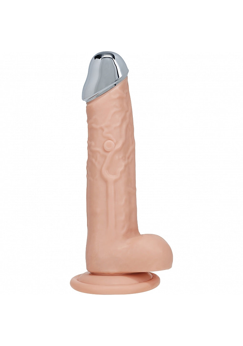 Shots REALROCK Metal Head 8 Inch Realistic Vibrating Dildo - Vibrating Dildos