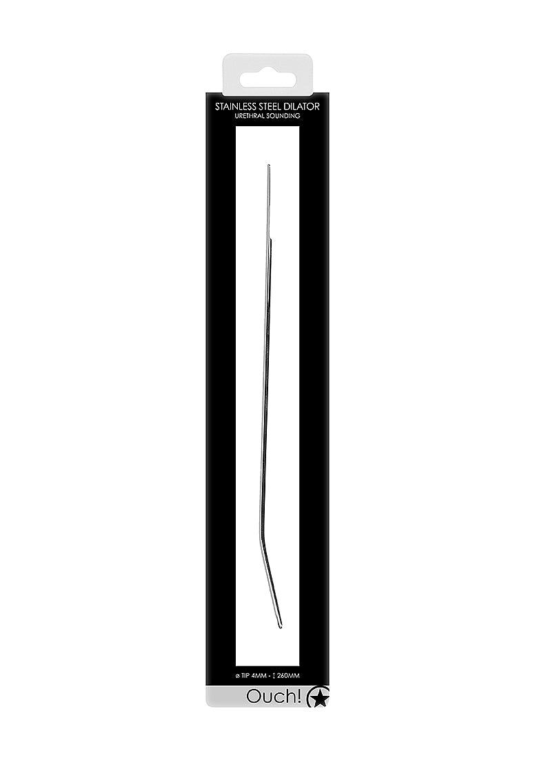 Shots Toys Urethral Sounding Metal Dilator with 4 mm Tip - Urethral Sounds
