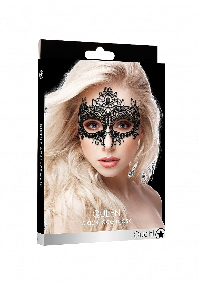 Shots Queen Easy To Wear Bondage Lace Mask - Masks And Blindfolds