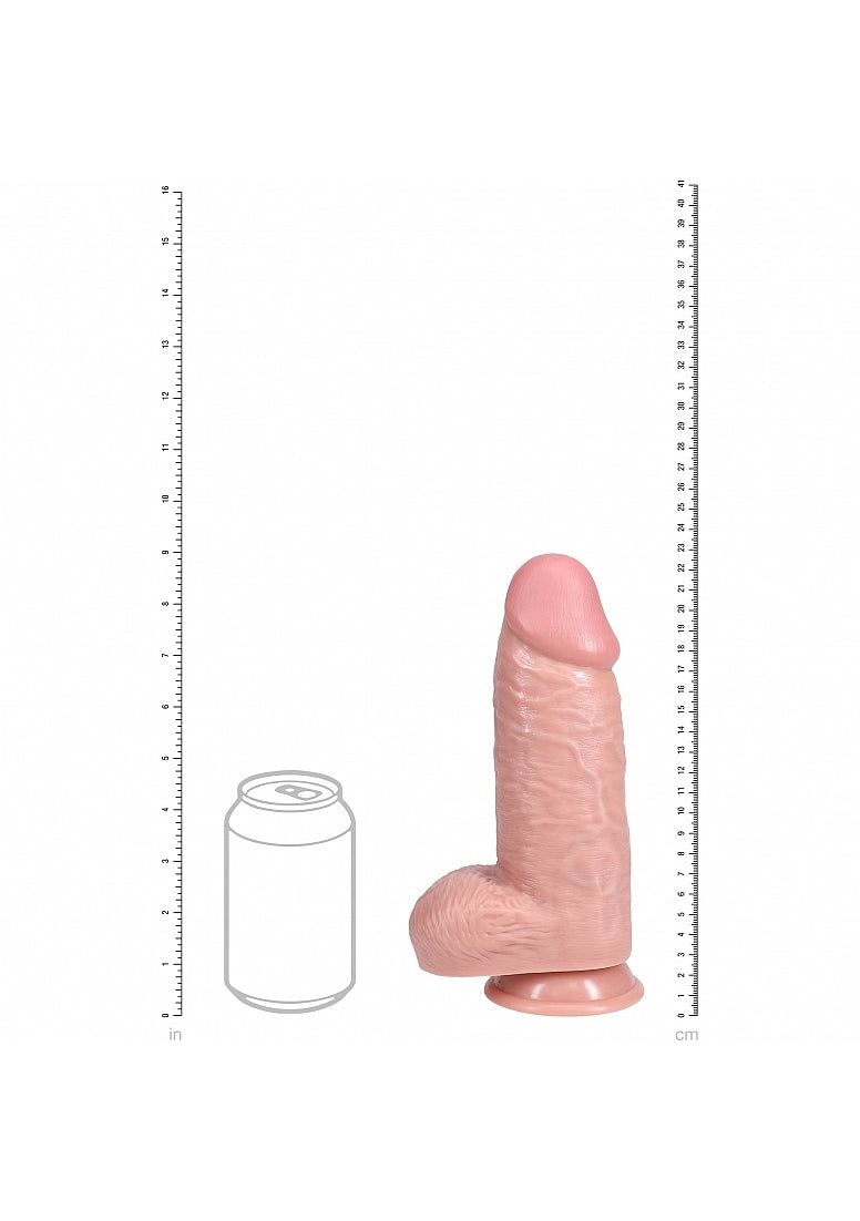 Shots RealRock Extra Thick Straight Dong with Balls 9 Inch - Realistic Dildos