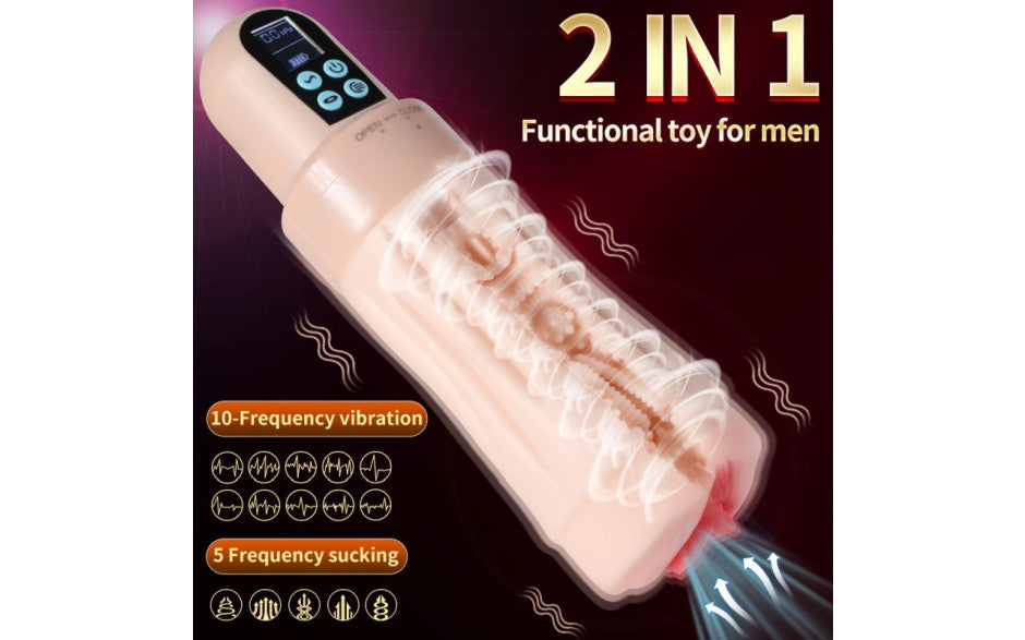 Xise Suctroker Dual Density Vibrating Vaginal Masturbator V3 - Masturbators and Strokers