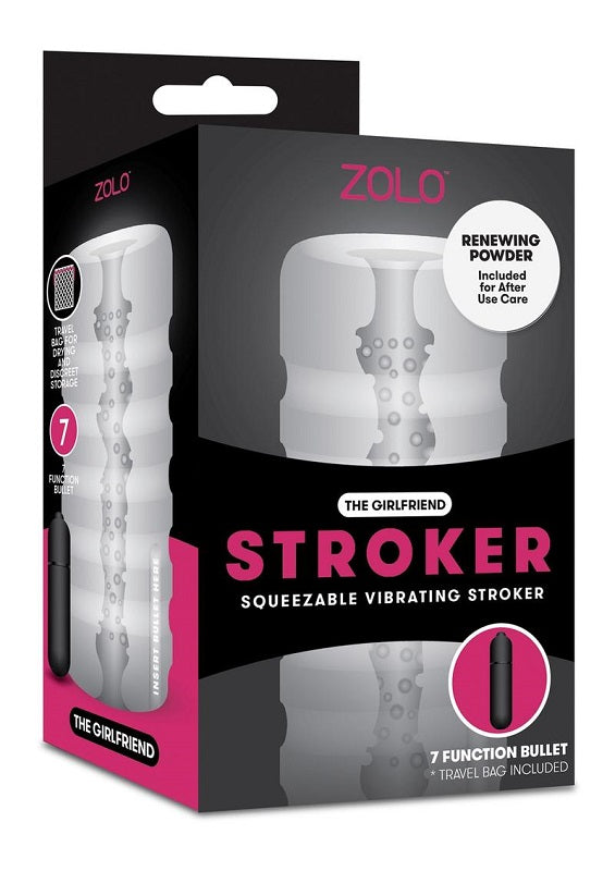 ZOLO The Girlfriend Squeezable Vibrating Stroker - - Masturbators and Strokers