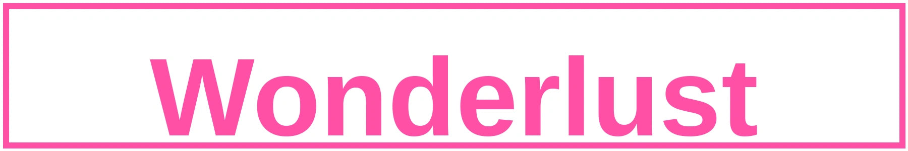 Wonderlust