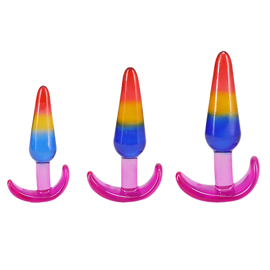 Crystal Jellies TPE Anal Trainer Set by Doc Johnson - Butt Plugs