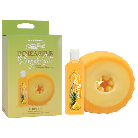 GoodHead Pineapple Blowjob Masturbator Set by Doc Johnson - Masturbators and Strokers