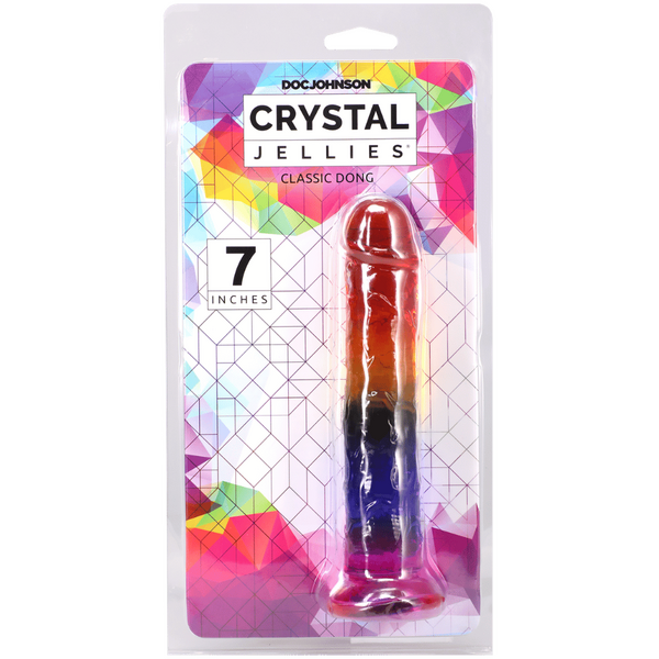 Doc Johnson 7 Inch Crystal Jellies Realistic Flexible Dong - Realistic Dildos