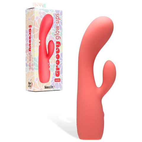 GROOVY GLOW-UPS Curvie Rabbit Vibrator - Rabbit Vibrators