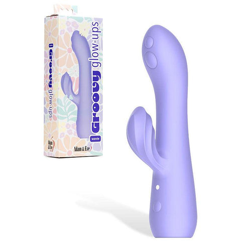 GROOVY GLOW-UPS Wavie Rabbit Vibrator - Rabbit Vibrators