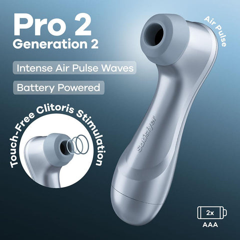 Pro 2 Battery Series Touch-Free Clitoral Stimulator Clit - Clit Ticklers and Pulsators