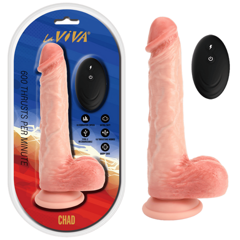 Remote Rechargeable Chad Vibrating Dildo by La Viva - Vibrating Dildos