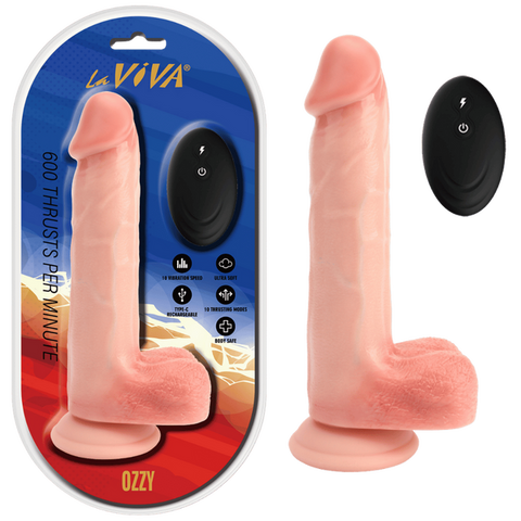 Remote Rechargeable Ozzy Vibrating Dildo by La Viva - Vibrating Dildos