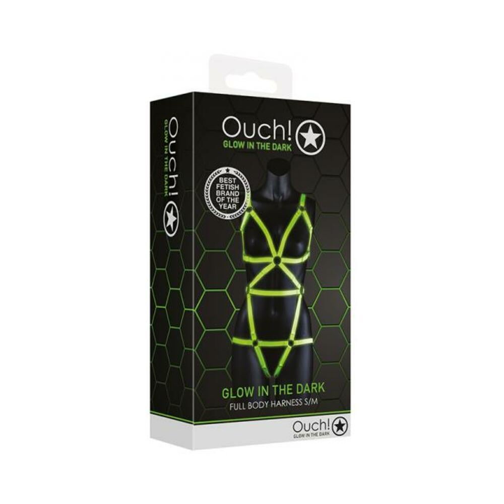 Shots Toys Glow in the Dark Full Body Harness - Cuffs And Restraints