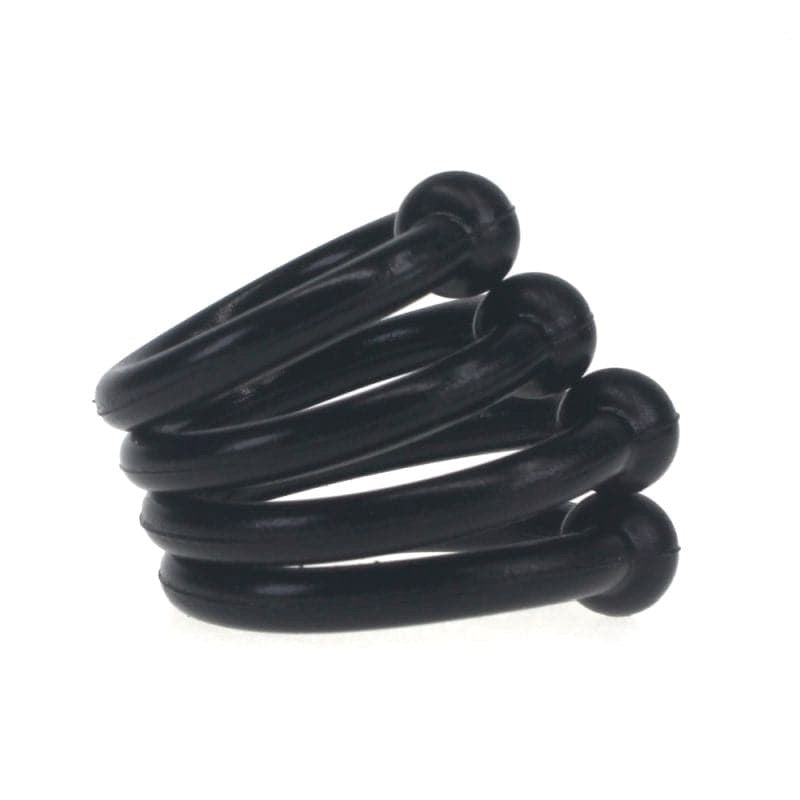 4 Piece Silicone Cock Head Ring Set - - Cock Rings