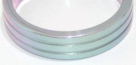 Aluminium Groove Cock Ring by Hell's Couture - Cock Rings