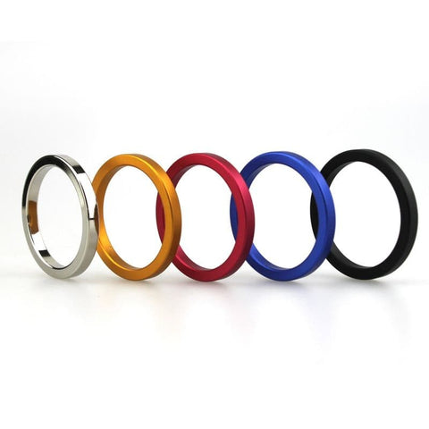 Aluminum Colored Cock Ring Large by BDStyle - Steel Sex Toys