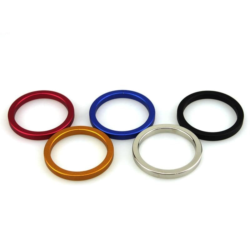 Aluminum Colored Cock Ring Large - - Steel Sex Toys