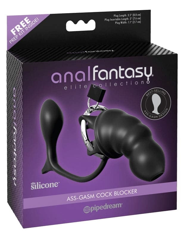 Anal Fantasy Elite Collection Ass-Gasm Cock Blocker - - Male Chastity