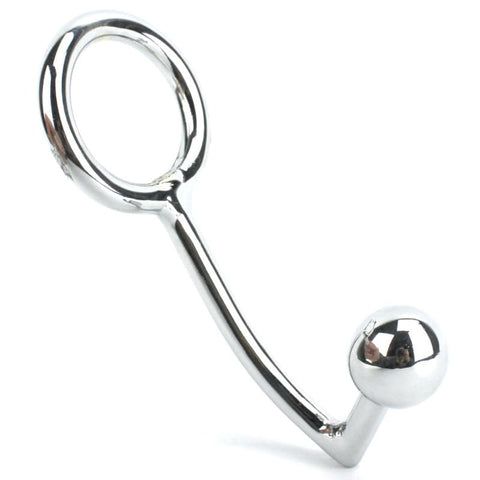 Anal Intruder Stainless Steel Cock Ring by BDStyle - Butt Plugs