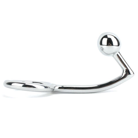 Anal Intruder Stainless Steel Cock Ring by BDStyle - Butt Plugs