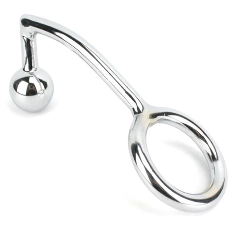 Anal Intruder Stainless Steel Cock Ring by BDStyle - Butt Plugs